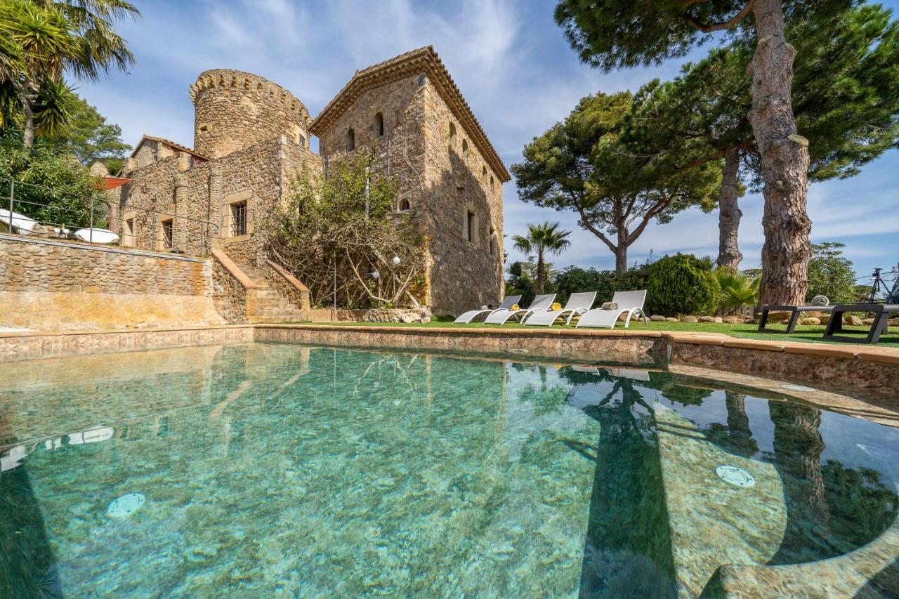 Castillo Can Xirau, Propiedad Exclusiva Con Piscina & Aircon Villa Santa Susanna Kültér fotó